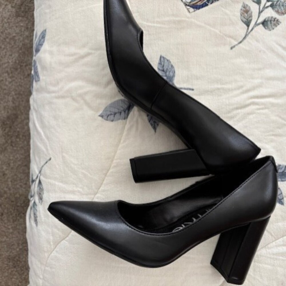Calvin Klein Black Block Heel Pumps
